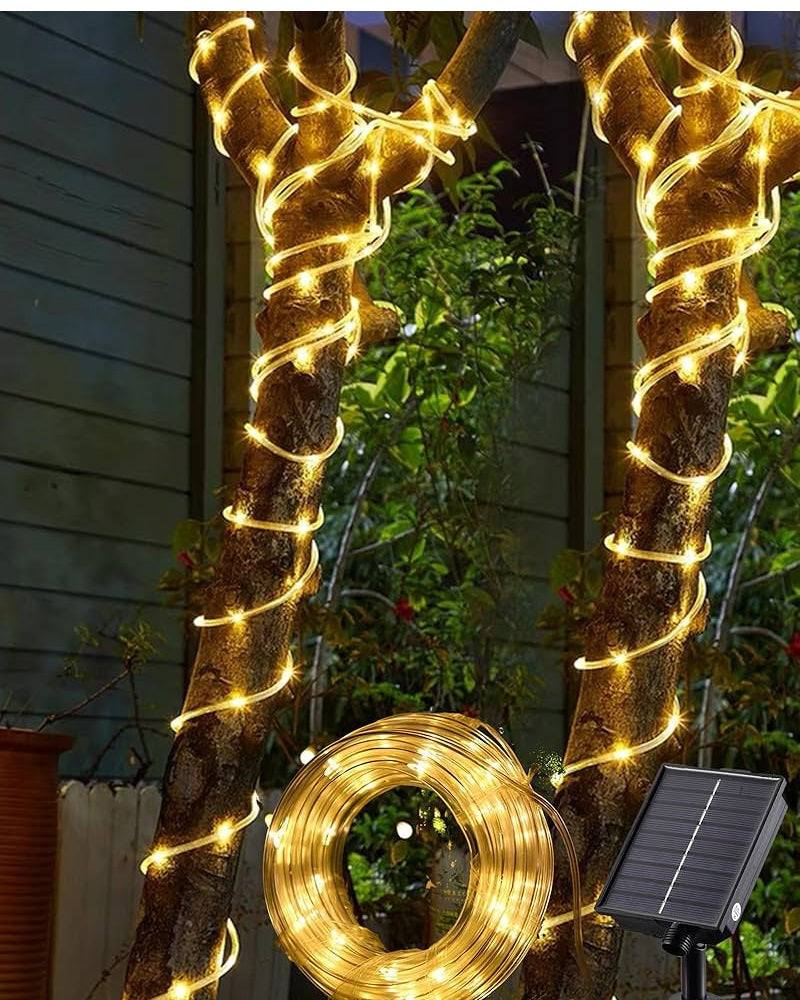 Solar Rope Lights Solar Powered String Lights 40 FT 120 LED's 8 Modes
