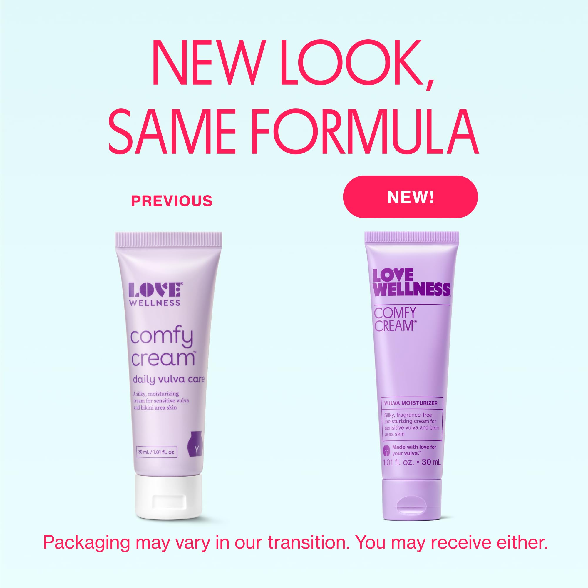 Love Wellness Comfy Cream Vulva & Vaginal Moisturizer - 1.01 oz