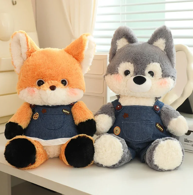 Cute Animal (Fox/Wolf) With/Without Clothes Plush Toys 50cm